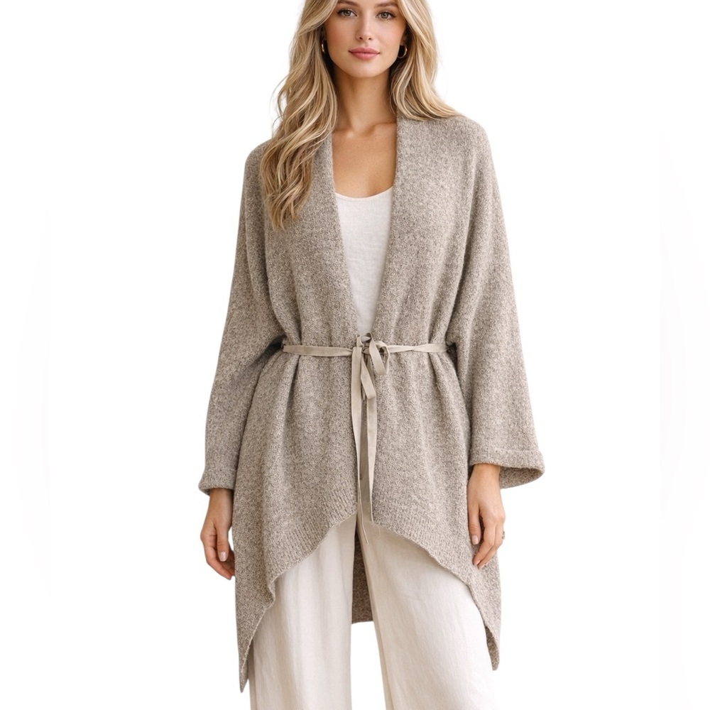 Anthropologie Moth Vallon Ribbon Tie Cardigan M Wool Blend Transitional Layering
